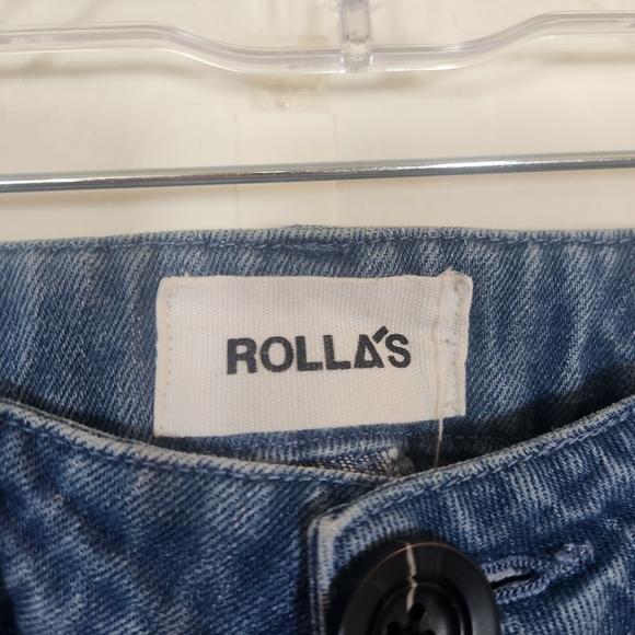 Rollas Slim Sailor Blue High Waisted Crop Jeans Size 27 - Picture 4 of 16